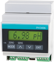 pH-3436, Transmissor industrial de pH, transmissor de ORP, analisador industrial de pH / ORP, medidor pH e saida RS-485, transmissor pH 4-20mA.